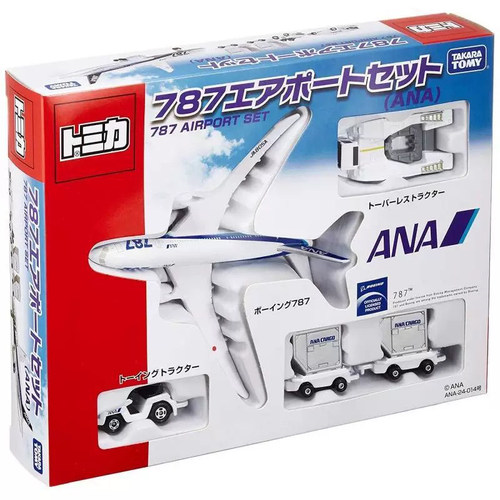 TOMY多美卡合金模型汽车摆件PREMIUM机场ANA787飞机航空套装摆渡