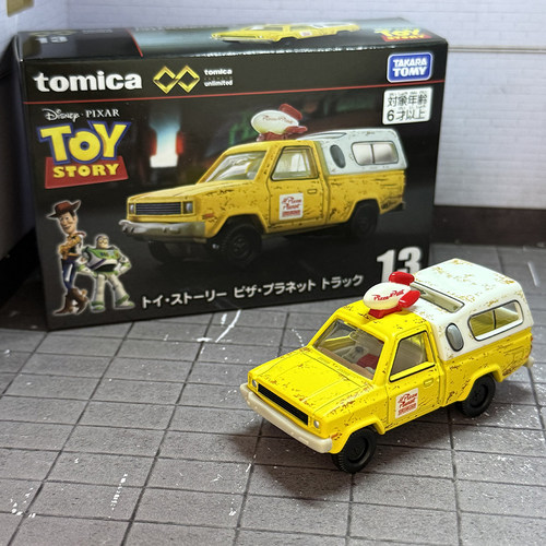 6月新品TOMY多美卡合金模型无限电影版TPU13玩具总动员5披萨星球