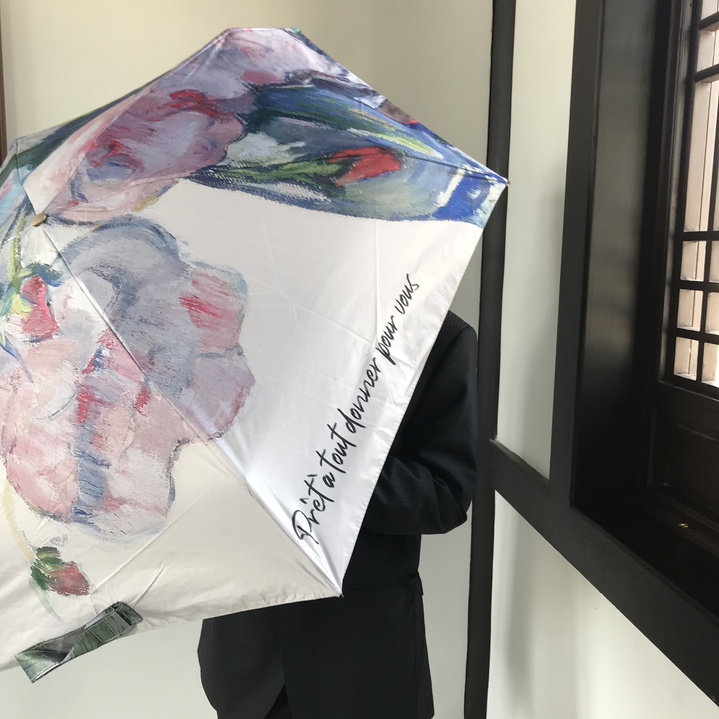 三环路彩绘遮阳伞出插画文艺气息超轻迷你晴雨天防紫外线防晒伞潮
