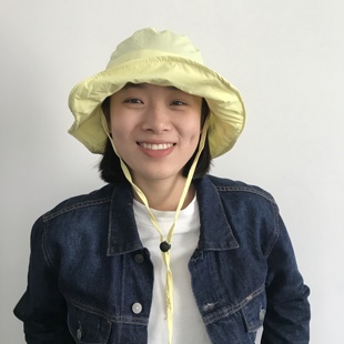 三环路糖果色纯色防晒遮阳帽子女夏遮脸防紫外线太阳帽大檐渔夫帽