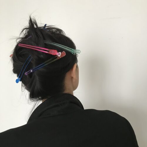 彩虹色边夹头饰无痕金属发卡潮