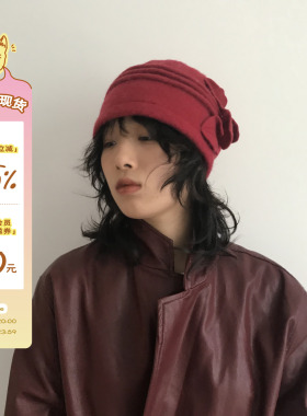 三环路秋冬复古冷帽小众帽毛线帽