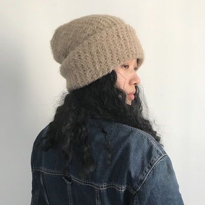 三环路简约百搭情侣针织包头帽