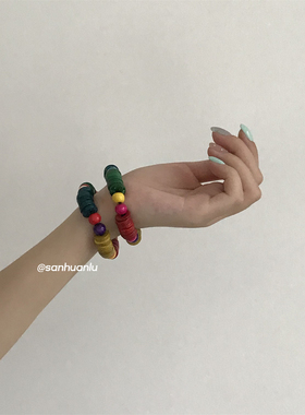 三环路椰壳圆珠手链夏威夷