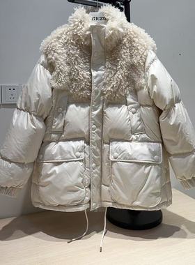 晴乌丫2025冬季新款「奇幻精灵」毛绒拼接羽绒服UY25442Y119155