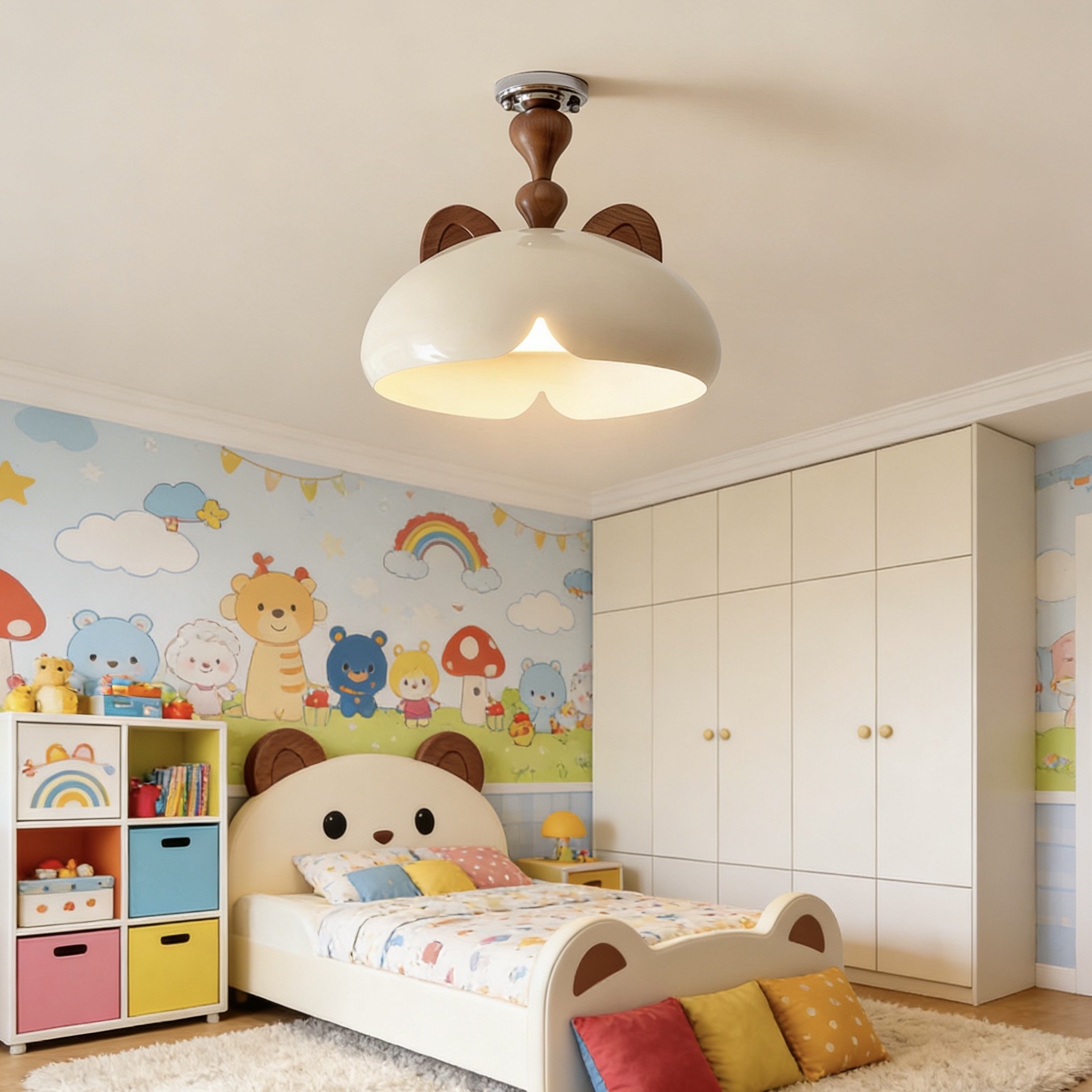 奶油风儿童房书房卧室吸顶灯新款卡通法式中古男女孩卧室护眼灯具,家装灯饰光源,餐厅/卧室/书房吸顶灯,淘宝优惠券,粉丝福利购,淘宝优惠卷
