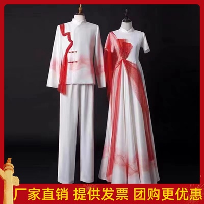 成人大合唱演出服女长裙指挥礼服