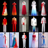 学生合唱团表演服红歌比赛主持人指挥礼服 大合唱演出服女长裙新款