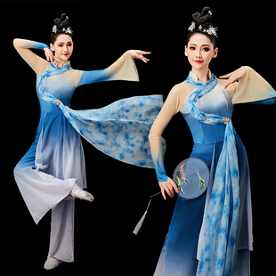 胶州秧歌服演出服女飘逸新款古典舞蹈服装广场舞民族舞扇子舞套装