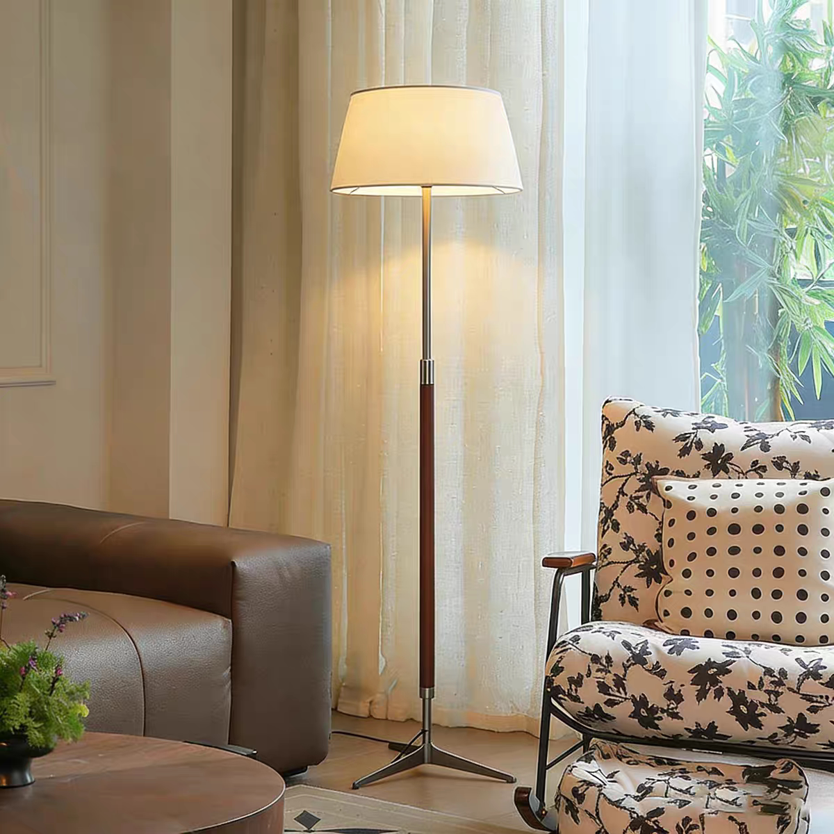 法式复古中古风客厅落地灯沙发旁装饰氛围灯高级护眼卧室床头灯具