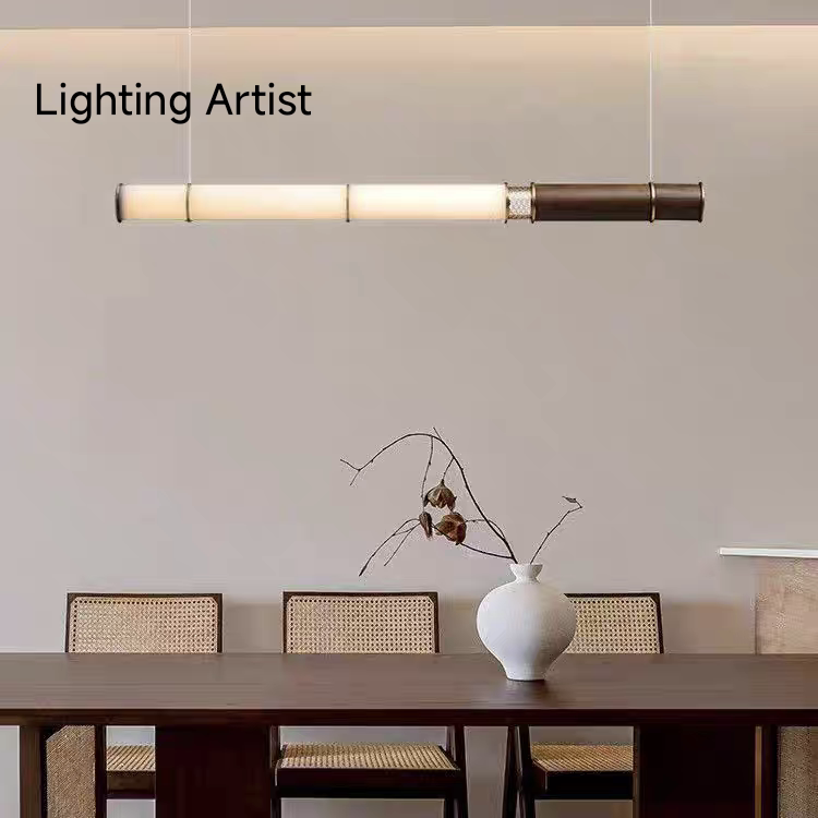 新中式实木餐厅吧台吊灯设计师日餐厅吊灯