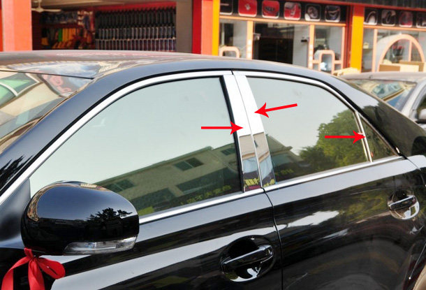 凌志 雷克萨斯ES不锈钢中柱饰条ES200H/260/改装中柱亮条立柱