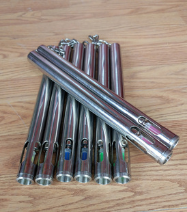 双节棍夜光舞台不锈钢表演LED练习荧光双截棍震动发光七彩炫光棍