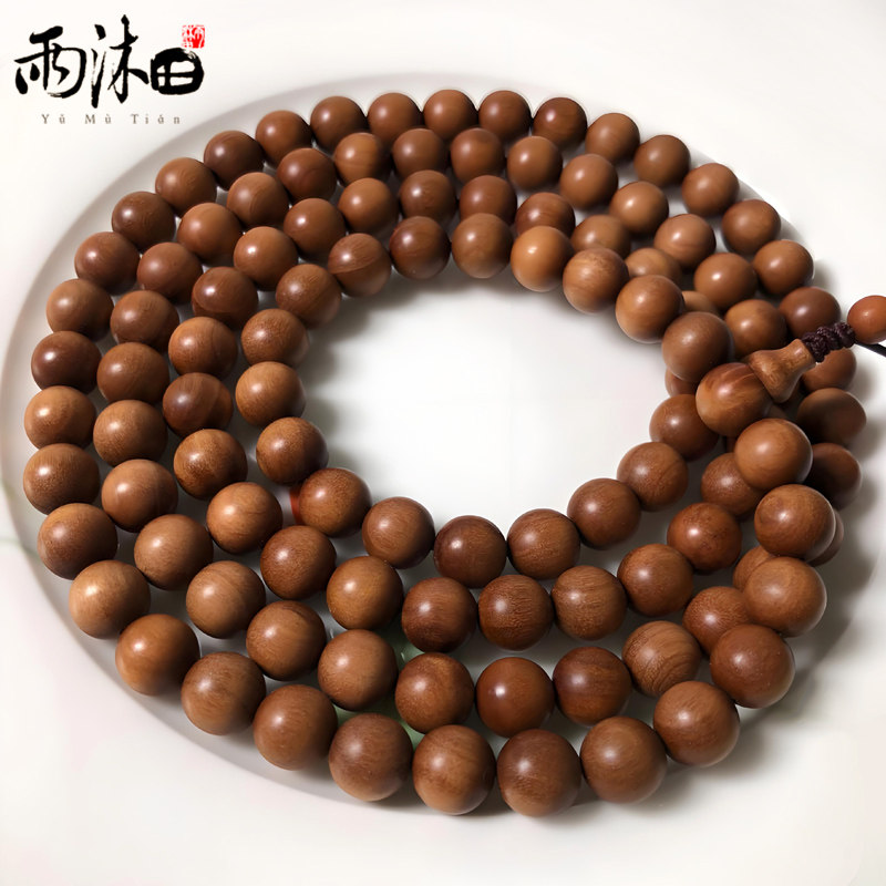 天然印度老山檀手串108颗佛珠6mm8mm檀香木手链男女款迈索尔邦