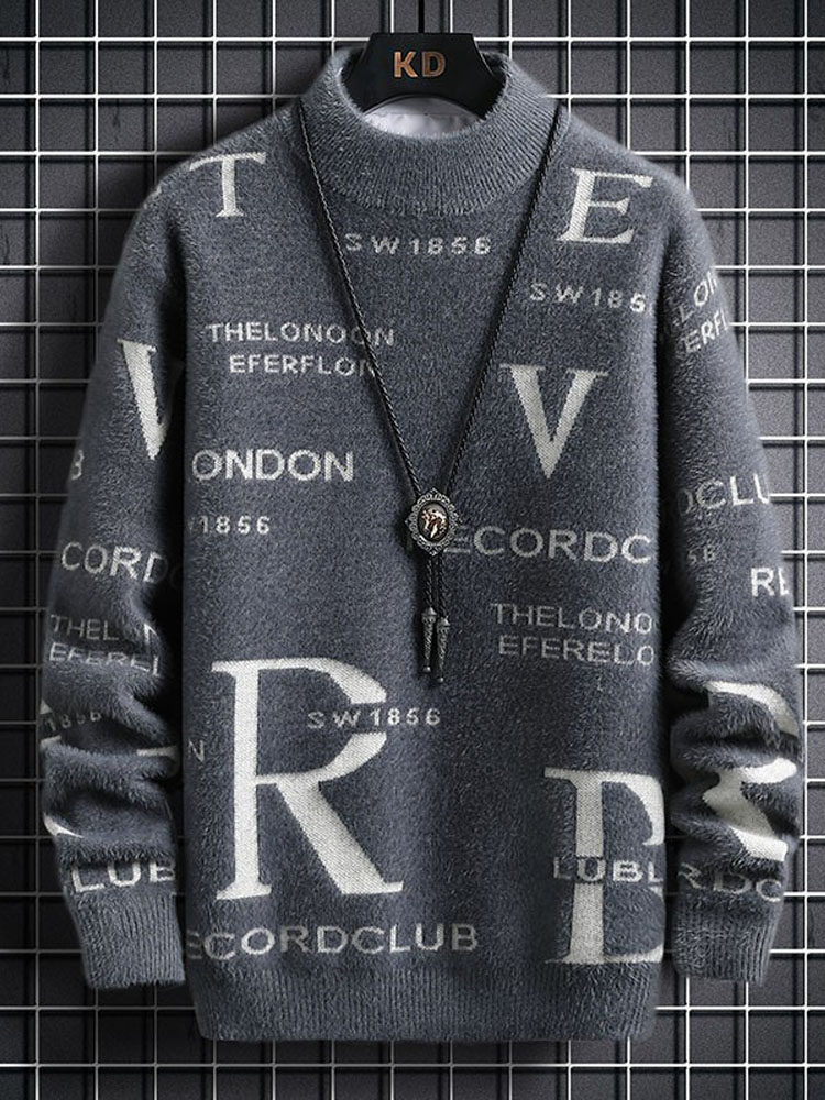 AUTUMN AND WINTER YOUTH SWEATERS MENS MINK BIG CHILDREN HIGH SCHOOL JUNIOR HIGH SCHOOL STUDENTS THICKENED TRENDY BRAND UNDERSHIRTS