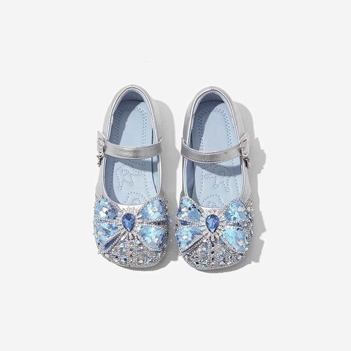 真皮女童鞋公主水晶鞋表演舞蹈鞋