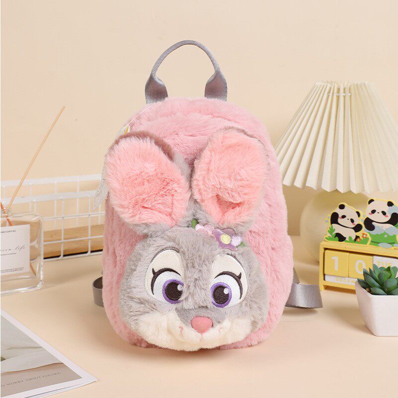 疯狂动物城朱迪毛绒背包可爱收纳卡通兔子警官玩偶双肩包小书包女