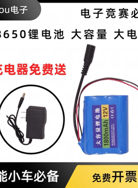 12V锂电池组大容量18650单片机智能小车音响户外电源LED灯充电池