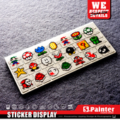 前后挡内饰头盔反光贴 创意可爱卡通贴纸 S.P贴绘社 像素游戏车贴