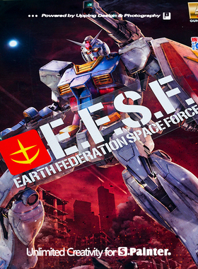 S.P贴绘社地球联邦EFSF车贴 二次元高达机动贴 敢达动漫元素车贴