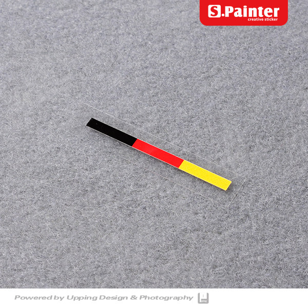 p贴绘社 电动车摩托车装饰车贴 德国配色条形贴纸  头盔反光贴