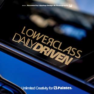 S.P贴绘社 HF三角窗玻璃贴纸美潮通勤用车贴奥迪日常代步车反光贴