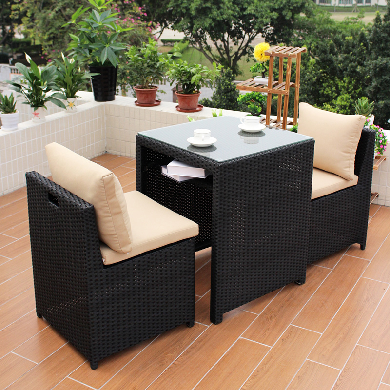 藤椅PE藤维娜轩简约收纳节省空间