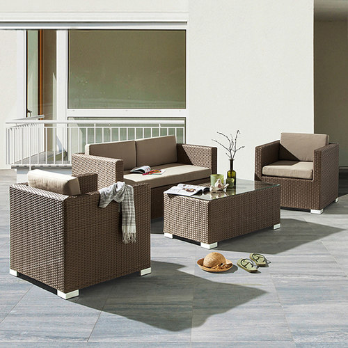 花园防水防晒现代客厅阳光房藤椅