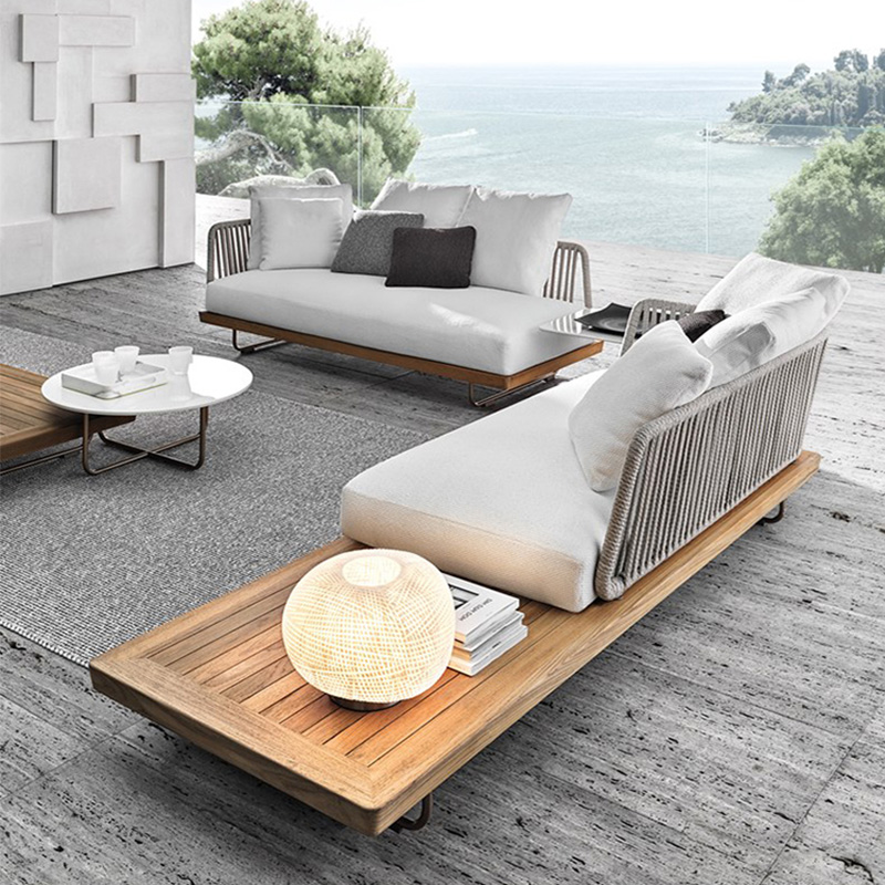 北欧绳编沙发组合户个沙发