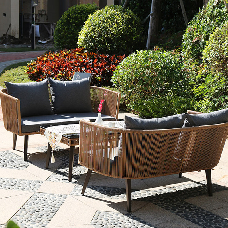 户外藤沙发庭院防晒防水花园阳台休闲藤沙发茶几组合露天藤编家具,住宅家具,藤/竹沙发,淘宝优惠券,粉丝福利购,淘宝优惠卷