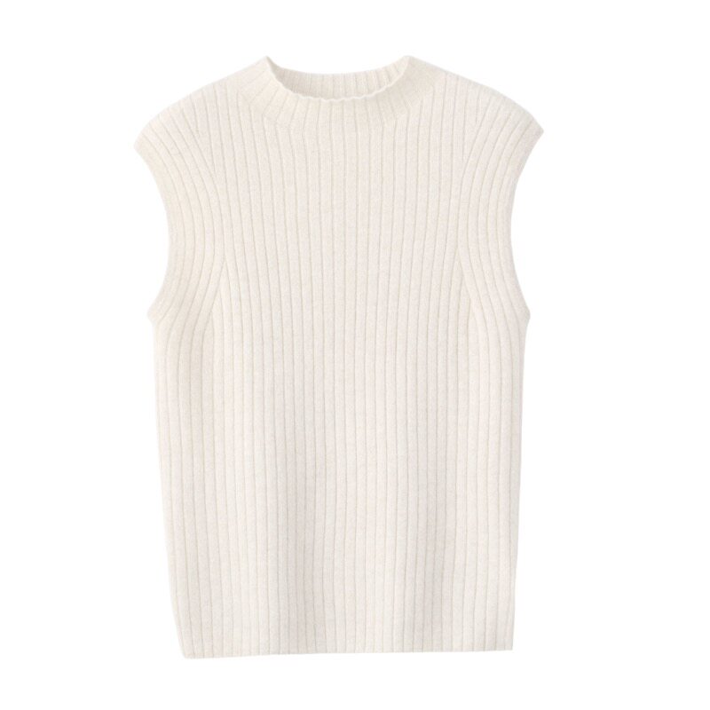 秋冬新款100%纯山羊绒半高领无袖背心内搭打底衫女修身显瘦针织衫,女装/女士精品,羊绒衫,淘宝优惠券,粉丝福利购,淘宝优惠卷