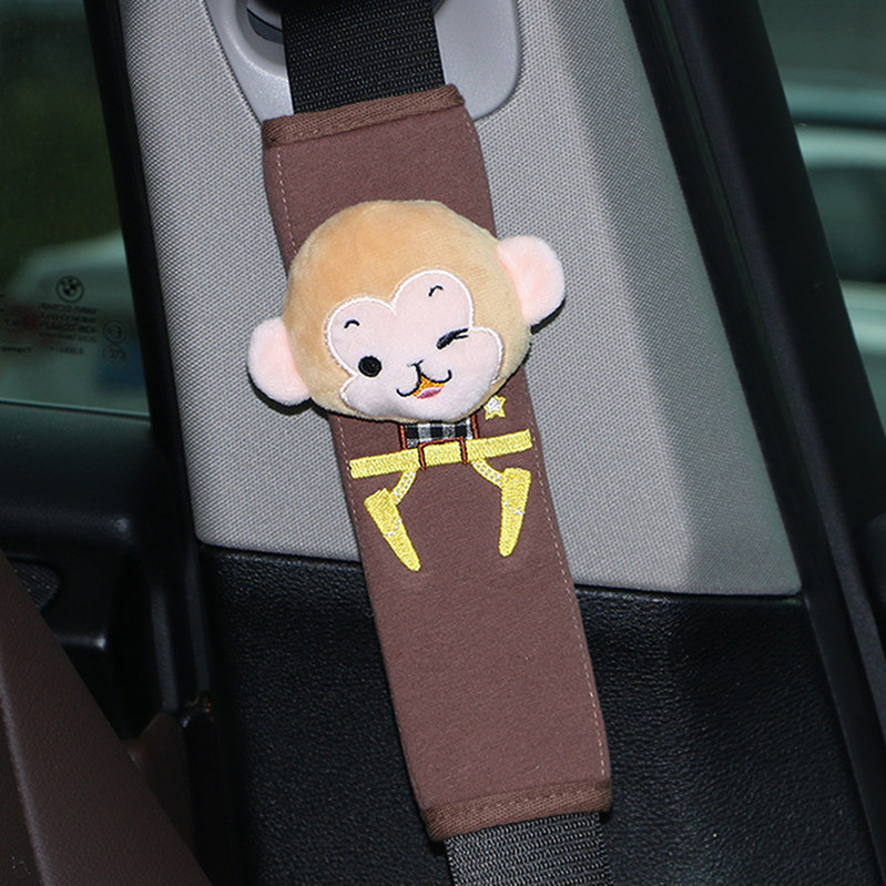 汽车安全带套护肩套卡通可爱座椅儿童安全带固定器车内饰装饰用品