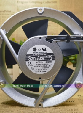 三洋SANYO 109S302 200V 17251 17CM 0.16A 交流机柜电柜散热风扇