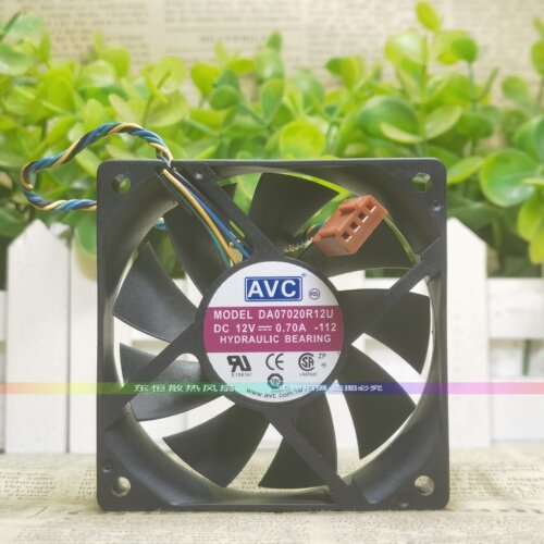 原装AVC DA07020R12U 12V 0.70A 7CM 7020 CPU机箱大风量散热风扇