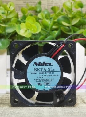 原装 NIDEC D06A-24TS5 05 24V 0.10A 6025 6cm 变频器 散热风扇