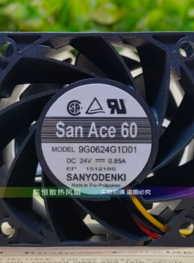 全新Sanyo/三洋 9G0624G1D01 24V 0.85A 6038 6CM 变频器散热风扇