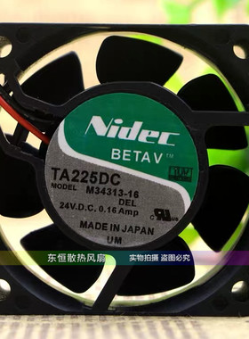 NIDEC TA225DC M34313-16 24V 0.16A 6CM 6025 变频器 散热风扇