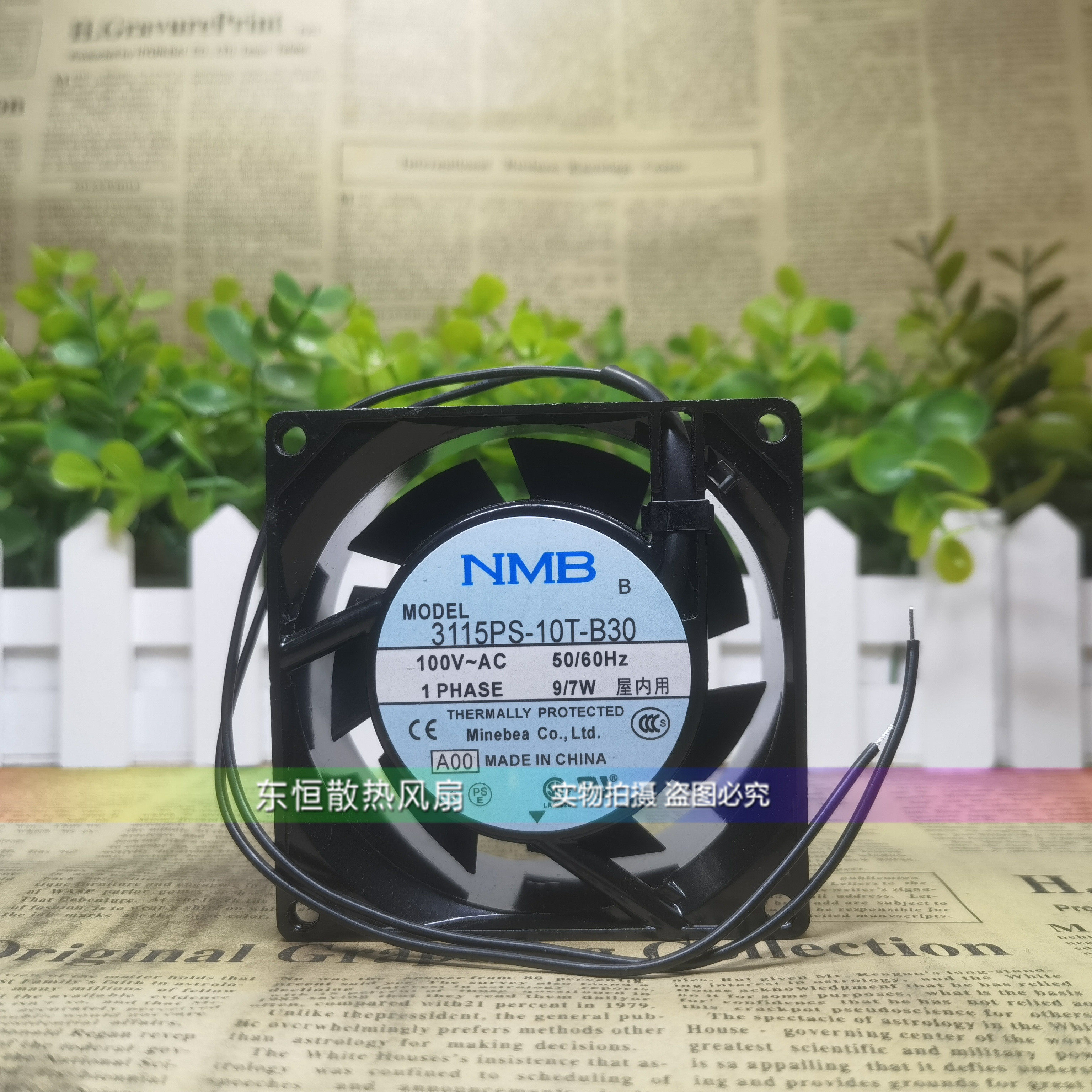 全新NMB 3115PS-10T-B30 100V 8038 9W 8CM 铝框机柜散热风扇风机