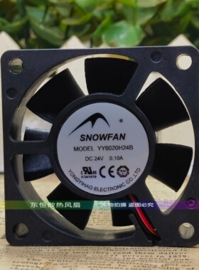 原装SNOWFAN YY6020H24B 24V 0.10A 6020 6CM 仪器仪表散热风扇
