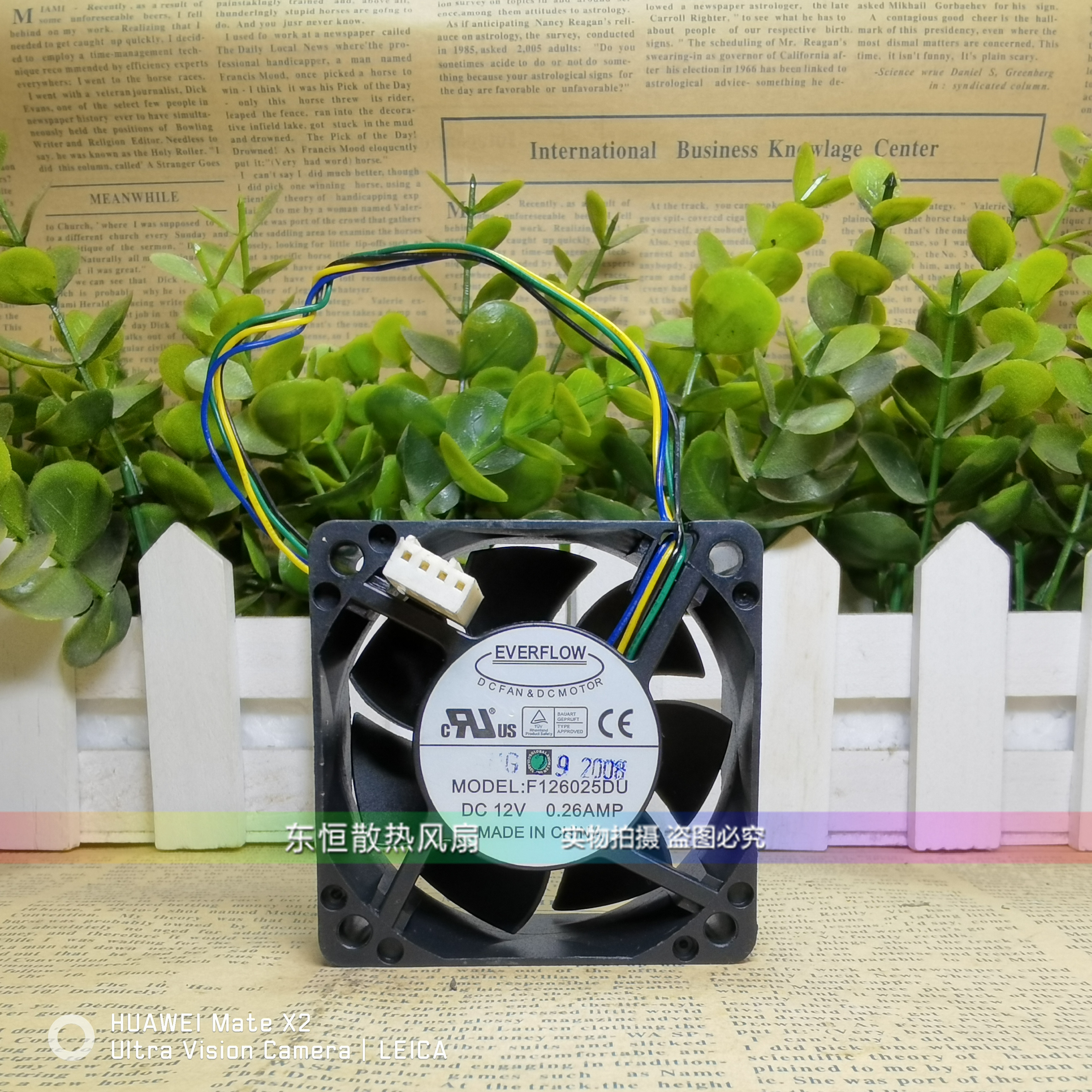 原装EVERFLOW 6025 F126025DU 12V 0.26AMP 6CM CPU 机箱散热风扇