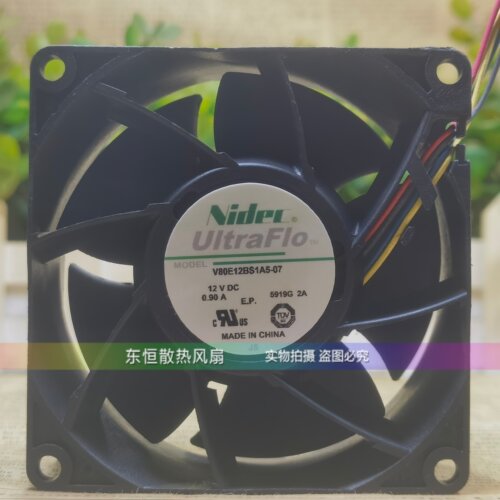 Nidec尼迪克 V80E12BS1A5-07 12V 0.90A 8038 8CM 服务器散热风扇