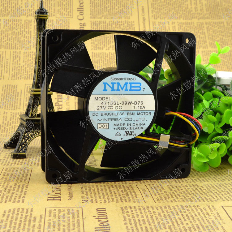 原装NMB 4715SL-09W-B76 27V 1.10A 12CM 12038 变频器 散热风扇