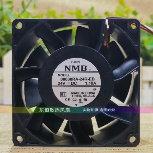 原装NMB 08038RA-24R-EB 24V 1.10A 8038 8CM 变频器暴力散热风扇