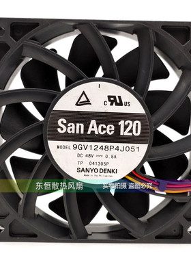 原装三洋 9GV1248P4J051 12cm 12025 48V 0.50A 服务器 散热风扇