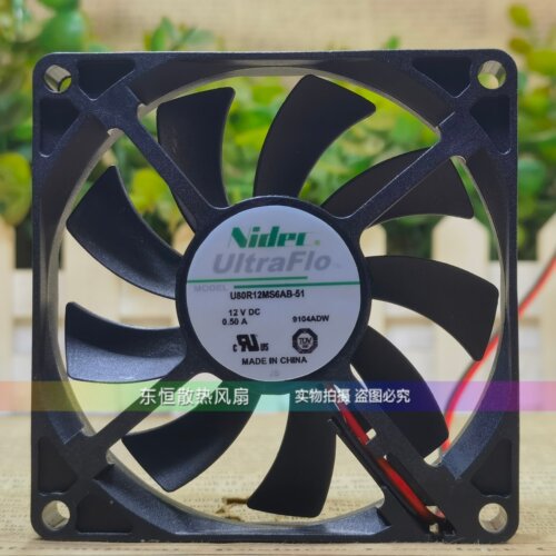Nidec U80R12MS6AB-51 12V 0.50A 8015 8CM CPU 机箱电源散热风扇