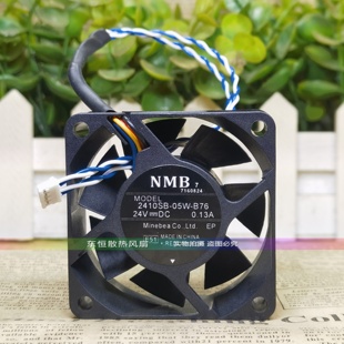 05W B76 6CM NMB 变频器机箱散热风扇 0.13A 2410SB 24V 原装 6025