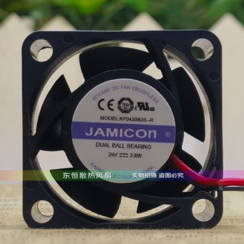 全新JAMICON凯美 KF0420B2S-R 24V 2.6W 4020 4CM 变频器散热风扇