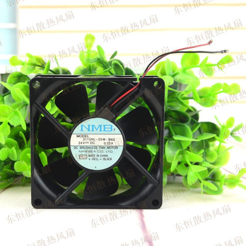 原装NMB 24V 0.22A 3110NL-05W-B60 8025 8CM 变频器 散热风扇
