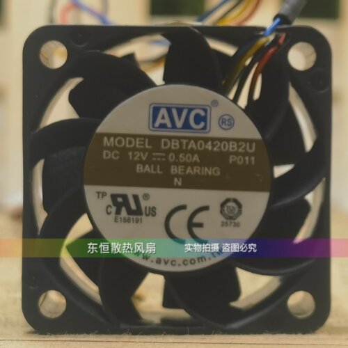 原装AVC DBTA0420B2U 4020 12V 0.50A 4cm  服务器 暴力 散热风扇
