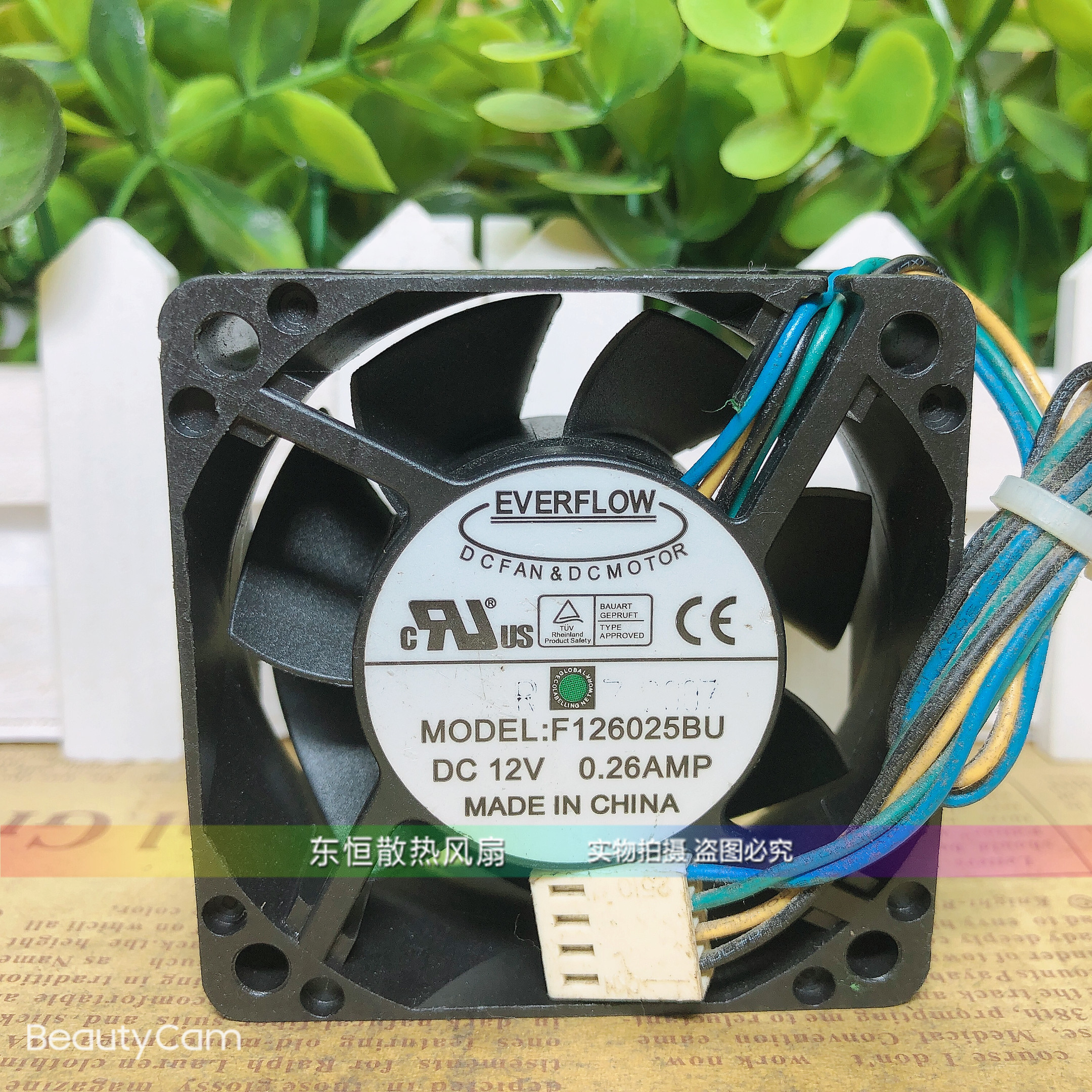 原装EVERFLOW F126025BU 6cm 6025 12V 0.26A 机箱 电源 散热风扇